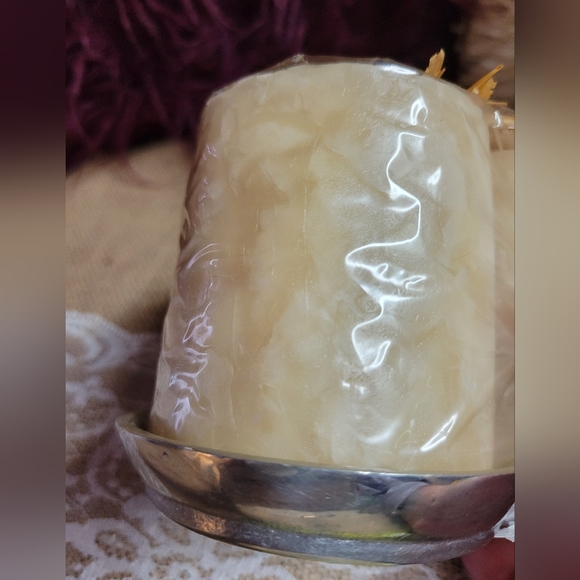 NWT Walt Disney world 3×3 pillar candle mouse head matching metal tray - Picture 5 of 9